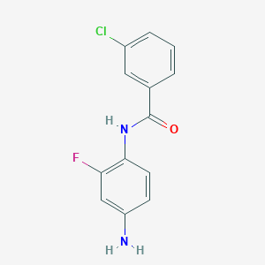 molecular formula C13H10ClFN2O B2902761 N-(4-amino-2-fluorophenyl)-3-chlorobenzamide CAS No. 1283396-12-2