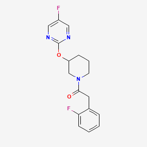 2-(2-Fluorophenyl)-1-(3-((5-fluoropyrimidin-2-yl)oxy)piperidin-1-yl)ethanone