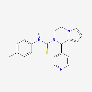 molecular formula C20H20N4S B2902765 1-(pyridin-4-yl)-N-(p-tolyl)-3,4-dihydropyrrolo[1,2-a]pyrazine-2(1H)-carbothioamide CAS No. 393832-49-0