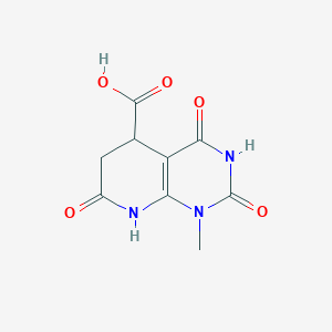 molecular formula C9H9N3O5 B2902770 1-Methyl-2,4,7-trioxo-1,2,3,4,5,6,7,8-octahydropyrido[2,3-d]pyrimidine-5-carboxylic acid CAS No. 941236-24-4