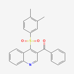 molecular formula C24H19NO3S B2902778 [4-(3,4-Dimethylphenyl)sulfonylquinolin-3-yl]-phenylmethanone CAS No. 866895-60-5