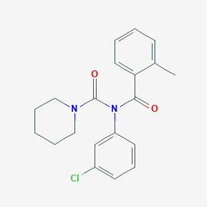 molecular formula C20H21ClN2O2 B2902789 N-(3-chlorophenyl)-N-(2-methylbenzoyl)piperidine-1-carboxamide CAS No. 941914-26-7