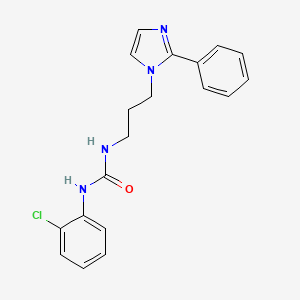 molecular formula C19H19ClN4O B2902811 1-(2-chlorophenyl)-3-(3-(2-phenyl-1H-imidazol-1-yl)propyl)urea CAS No. 1421443-27-7