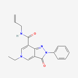 molecular formula C18H18N4O2 B2902816 N-allyl-5-ethyl-3-oxo-2-phenyl-3,5-dihydro-2H-pyrazolo[4,3-c]pyridine-7-carboxamide CAS No. 921513-76-0