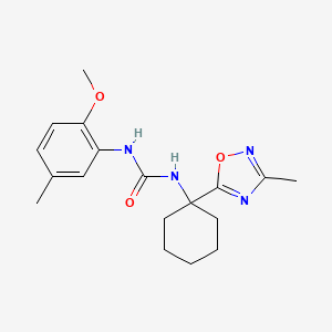 1-(2-Methoxy-5-methylphenyl)-3-(1-(3-methyl-1,2,4-oxadiazol-5-yl)cyclohexyl)urea