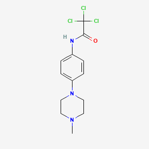 molecular formula C13H16Cl3N3O B2902837 2,2,2-trichloro-N-[4-(4-methylpiperazin-1-yl)phenyl]acetamide CAS No. 303150-60-9