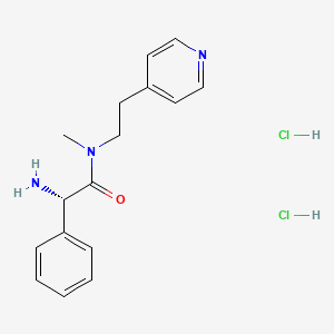 molecular formula C16H21Cl2N3O B2902838 (2S)-2-amino-N-methyl-2-phenyl-N-[2-(pyridin-4-yl)ethyl]acetamide dihydrochloride CAS No. 1217482-21-7