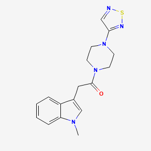 molecular formula C17H19N5OS B2902842 1-(4-(1,2,5-thiadiazol-3-yl)piperazin-1-yl)-2-(1-methyl-1H-indol-3-yl)ethan-1-one CAS No. 2320216-12-2