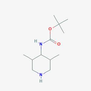 molecular formula C12H24N2O2 B2902843 Tert-butyl N-(3,5-dimethylpiperidin-4-yl)carbamate CAS No. 2260931-43-7