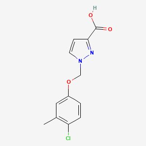 molecular formula C12H11ClN2O3 B2902844 1-[(4-chloro-3-methylphenoxy)methyl]-1H-pyrazole-3-carboxylic acid CAS No. 957400-47-4