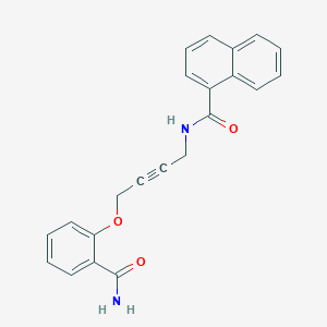 N-(4-(2-carbamoylphenoxy)but-2-yn-1-yl)-1-naphthamide
