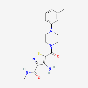 B2902872 4-amino-N-methyl-5-(4-(m-tolyl)piperazine-1-carbonyl)isothiazole-3-carboxamide CAS No. 1286711-37-2