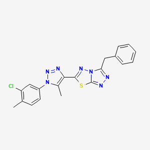 3-benzyl-6-[1-(3-chloro-4-methylphenyl)-5-methyl-1H-1,2,3-triazol-4-yl][1,2,4]triazolo[3,4-b][1,3,4]thiadiazole