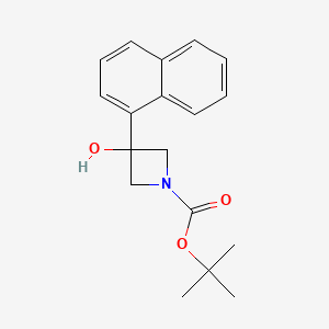 B2902875 Tert-butyl 3-hydroxy-3-(naphthalen-1-yl)azetidine-1-carboxylate CAS No. 1696848-61-9