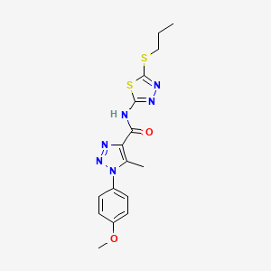 1-(4-methoxyphenyl)-5-methyl-N-[5-(propylsulfanyl)-1,3,4-thiadiazol-2-yl]-1H-1,2,3-triazole-4-carboxamide