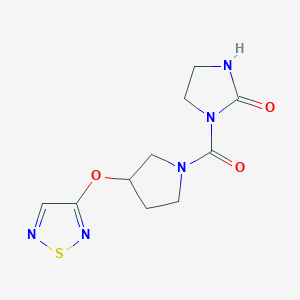 1-(3-((1,2,5-Thiadiazol-3-yl)oxy)pyrrolidine-1-carbonyl)imidazolidin-2-one