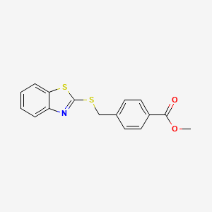 molecular formula C16H13NO2S2 B2902909 Methyl 4-[(1,3-benzothiazol-2-ylsulfanyl)methyl]benzoate CAS No. 315239-25-9
