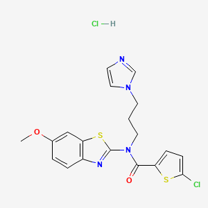 N-(3-(1H-imidazol-1-yl)propyl)-5-chloro-N-(6-methoxybenzo[d]thiazol-2-yl)thiophene-2-carboxamide hydrochloride