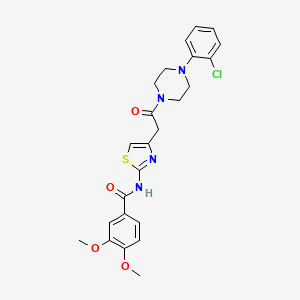 N-(4-{2-[4-(2-chlorophenyl)piperazin-1-yl]-2-oxoethyl}-1,3-thiazol-2-yl)-3,4-dimethoxybenzamide