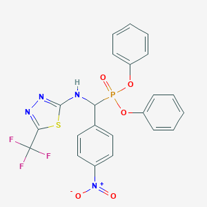 Diphenyl {4-nitrophenyl}{[5-(trifluoromethyl)-1,3,4-thiadiazol-2-yl]amino}methylphosphonate