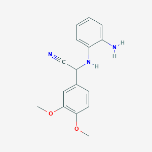 2-(2-Aminoanilino)-2-(3,4-dimethoxyphenyl)acetonitrile