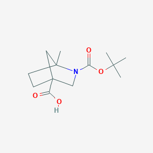 1-Methyl-2-[(2-methylpropan-2-yl)oxycarbonyl]-2-azabicyclo[2.2.1]heptane-4-carboxylic acid