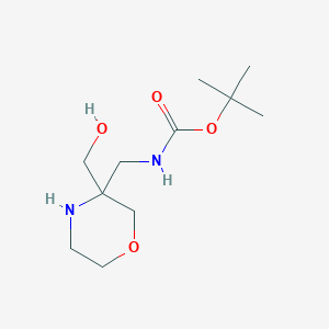 tert-butyl N-{[3-(hydroxymethyl)morpholin-3-yl]methyl}carbamate