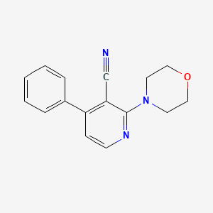 molecular formula C16H15N3O B2902960 2-Morpholino-4-phenylnicotinonitrile CAS No. 339103-55-8