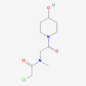 molecular formula C10H17ClN2O3 B2902962 2-Chloro-N-[2-(4-hydroxypiperidin-1-yl)-2-oxoethyl]-N-methylacetamide CAS No. 2411296-46-1