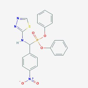 molecular formula C21H17N4O5PS B290297 Diphenyl {4-nitrophenyl}(1,3,4-thiadiazol-2-ylamino)methylphosphonate 