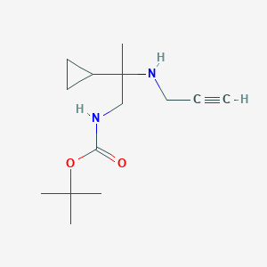Tert-butyl N-[2-cyclopropyl-2-(prop-2-ynylamino)propyl]carbamate