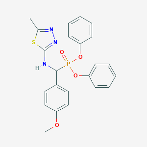 molecular formula C23H22N3O4PS B290298 Diphenyl (4-methoxyphenyl)[(5-methyl-1,3,4-thiadiazol-2-yl)amino]methylphosphonate 