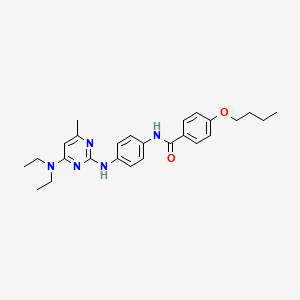 molecular formula C26H33N5O2 B2902989 4-butoxy-N-(4-{[4-(diethylamino)-6-methylpyrimidin-2-yl]amino}phenyl)benzamide CAS No. 923257-83-4
