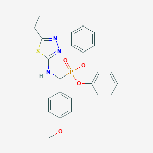 molecular formula C24H24N3O4PS B290299 Diphenyl [(5-ethyl-1,3,4-thiadiazol-2-yl)amino](4-methoxyphenyl)methylphosphonate 