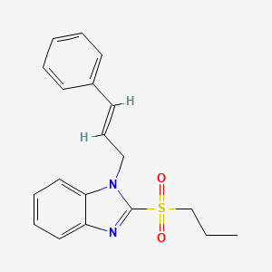 molecular formula C19H20N2O2S B2902992 1-cinnamyl-2-(propylsulfonyl)-1H-benzo[d]imidazole CAS No. 886904-02-5