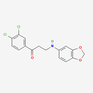 3-(1,3-Benzodioxol-5-ylamino)-1-(3,4-dichlorophenyl)-1-propanone