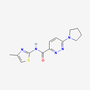 N-(4-methylthiazol-2-yl)-6-(pyrrolidin-1-yl)pyridazine-3-carboxamide