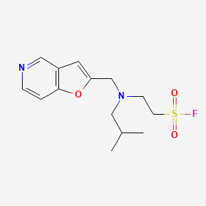 molecular formula C14H19FN2O3S B2903013 2-[Furo[3,2-c]pyridin-2-ylmethyl(2-methylpropyl)amino]ethanesulfonyl fluoride CAS No. 2418727-85-0