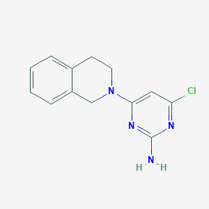 molecular formula C13H13ClN4 B2903024 4-chloro-6-[3,4-dihydro-2(1H)-isoquinolinyl]-2-pyrimidinamine CAS No. 339015-95-1