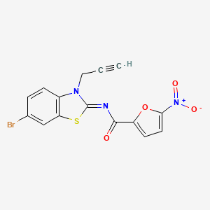 molecular formula C15H8BrN3O4S B2903027 (Z)-N-(6-bromo-3-(prop-2-yn-1-yl)benzo[d]thiazol-2(3H)-ylidene)-5-nitrofuran-2-carboxamide CAS No. 865181-29-9