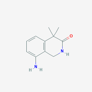 molecular formula C11H14N2O B2903032 8-Amino-4,4-dimethyl-1,2-dihydroisoquinolin-3(4H)-one CAS No. 1935541-79-9