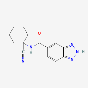 molecular formula C14H15N5O B2903034 N-(1-Cyanocyclohexyl)-2H-benzotriazole-5-carboxamide CAS No. 2128548-35-4