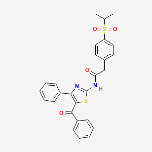 N-(5-benzoyl-4-phenylthiazol-2-yl)-2-(4-(isopropylsulfonyl)phenyl)acetamide