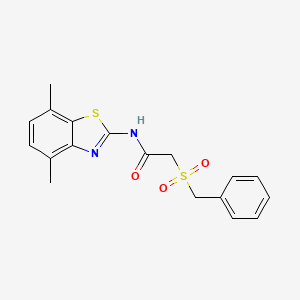 2-(benzylsulfonyl)-N-(4,7-dimethylbenzo[d]thiazol-2-yl)acetamide