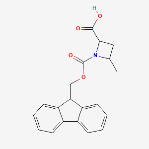 molecular formula C20H19NO4 B2903044 1-(9H-Fluoren-9-ylmethoxycarbonyl)-4-methylazetidine-2-carboxylic acid CAS No. 2243508-90-7