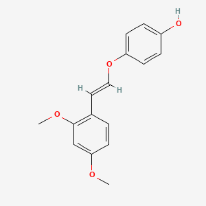 molecular formula C16H16O4 B2903047 4-{[(E)-2-(2,4-dimethoxyphenyl)ethenyl]oxy}phenol CAS No. 2085696-29-1
