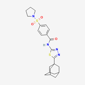 N-[5-(1-adamantyl)-1,3,4-thiadiazol-2-yl]-4-pyrrolidin-1-ylsulfonylbenzamide