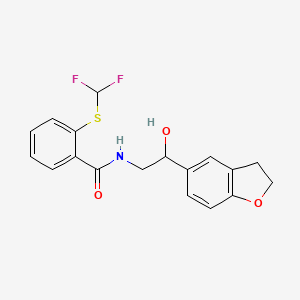 2-((difluoromethyl)thio)-N-(2-(2,3-dihydrobenzofuran-5-yl)-2-hydroxyethyl)benzamide