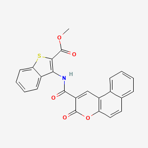 methyl 3-(3-oxo-3H-benzo[f]chromene-2-carboxamido)benzo[b]thiophene-2-carboxylate