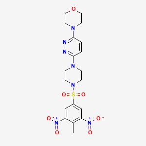 4-(6-(4-((4-Methyl-3,5-dinitrophenyl)sulfonyl)piperazin-1-yl)pyridazin-3-yl)morpholine